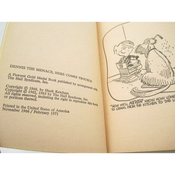 Vintage Dennis the Menace Here Comes Trouble Paperback Book - Picture 5 of 6